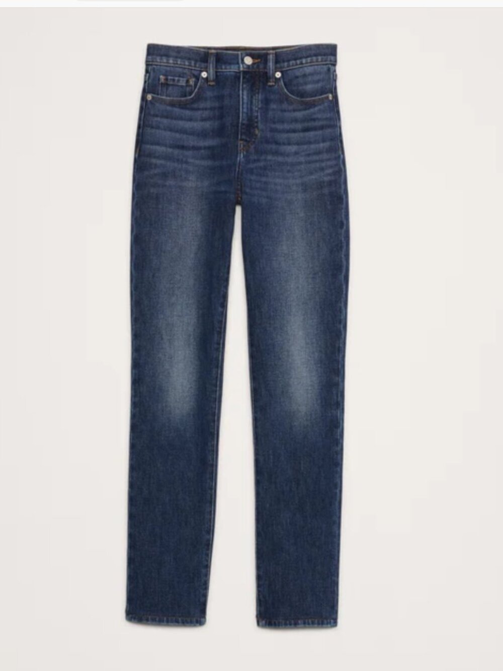 Banana Republic High-Rise Slim Straight Jeans in Dark Blue - Size 27 - Picture 3 of 10